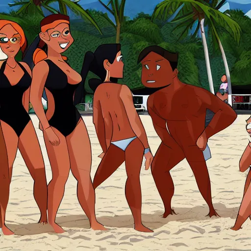 Image similar to kim possible beach volleyball episode