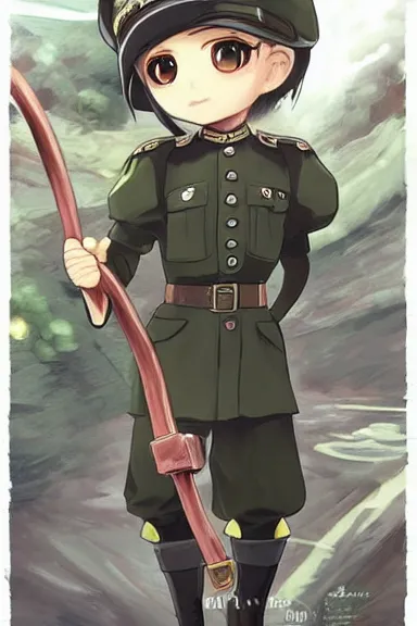 Image similar to beautiful little boy in nazi male uniform posing with an whip. made in abyss art style, sharps focus, cute detailed artwork, anatomically correct, ilya kuvshinov, reflection, perfect composition, wallpaper mobile, digital art, detailed anime soft face, symmetrical face, western comic, illustration, realistic, smooth, lois van baarle, soft details, illumination