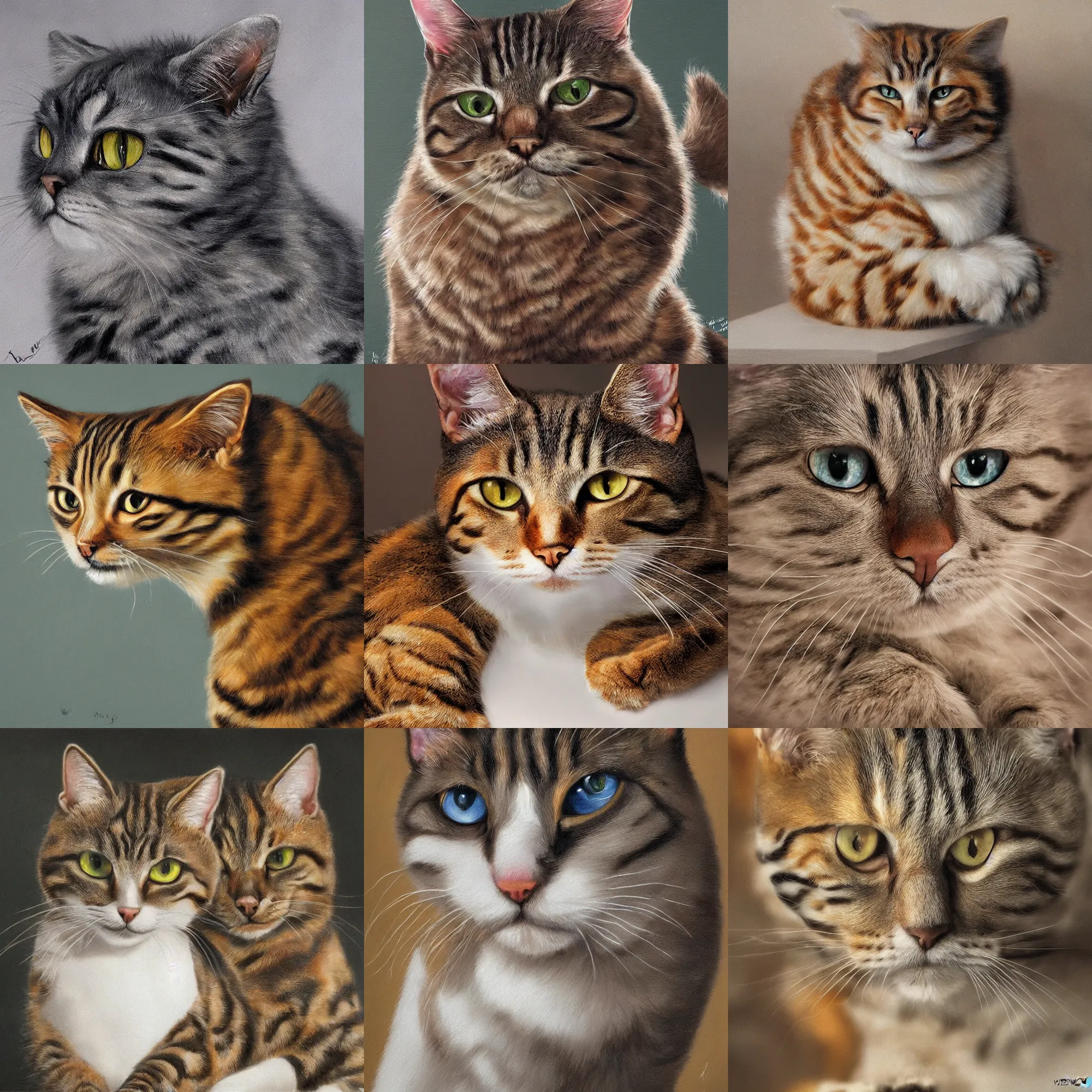 Prompt: 8 k photorealistic cats art by walotsky ron