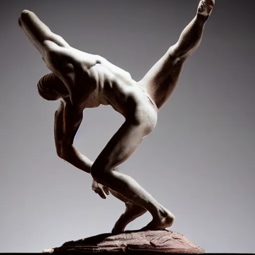 Prompt: a dancer made of wet clay, motion blur, cinematic light, by michelangelo, beautiful dreamy lighting,