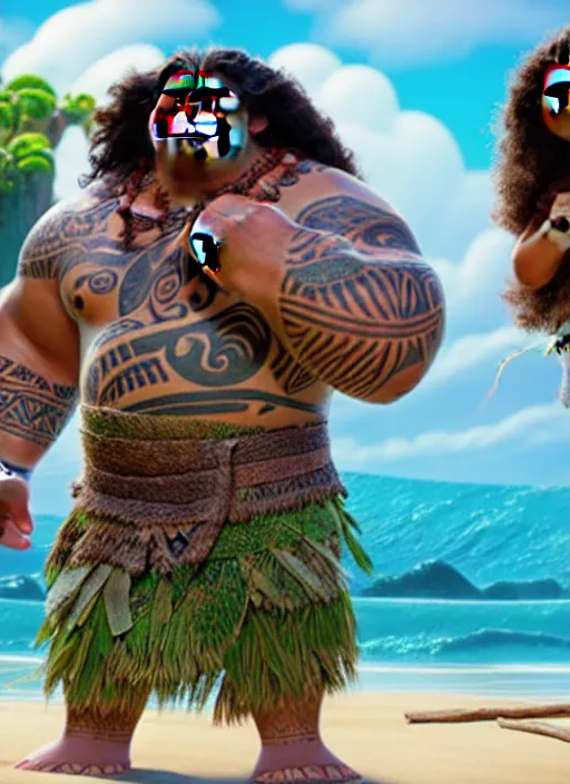 Image similar to moana 2, the sequel, soft natural light, stillframe, by akihiko yoshida, preview, release 2 0 1 9