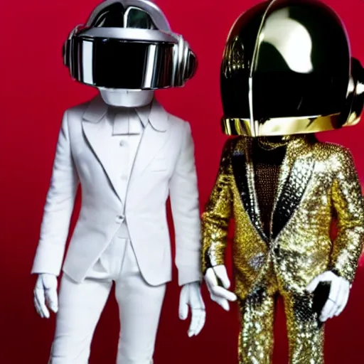 Prompt: Daft Punk Performs live with The Muppets