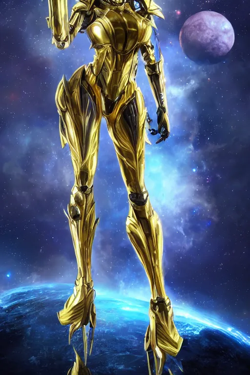 Prompt: galactic hyperdetailed elegant beautiful stunning giantess sexy hot anthropomorphic mecha female dragon goddess, sleek spines, sharp metal ears, sleek yellow eyes, elegant gold skin, smooth gold armor, bigger than galaxy, epic proportions, epic scale, epic size, warframe destiny fanart, furry, dragon art, goddess, giantess, furaffinity, octane render