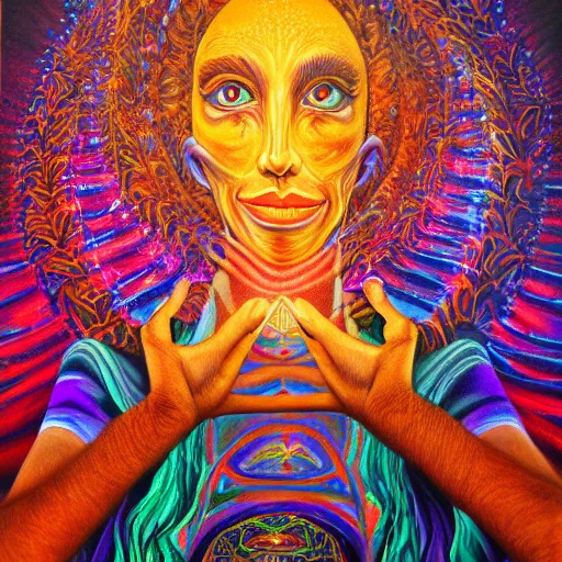 Image similar to 8k ayahuasca visionary art, award winning visionary oil painting