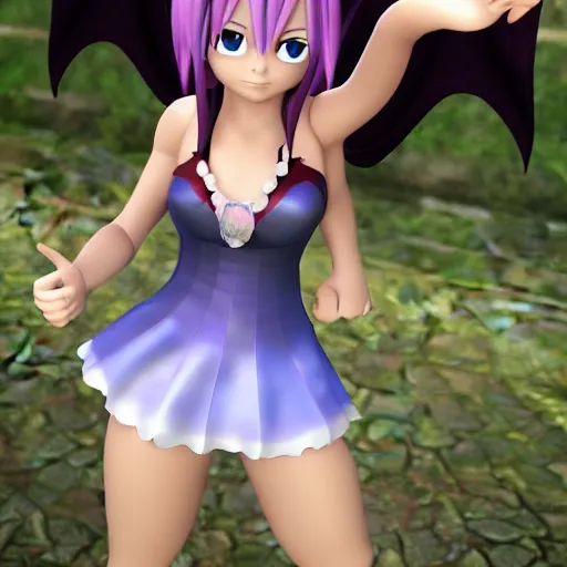 Image similar to photorealistic lucy fairy tail 3d model