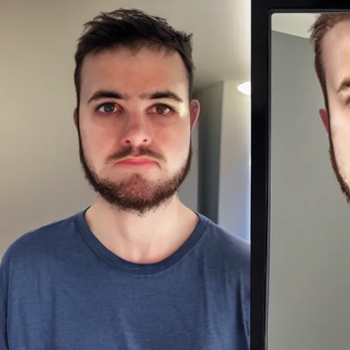 Prompt: A male before and after picture of weight loss, mirror selfie, photorealistic imagery, 4k, 8k