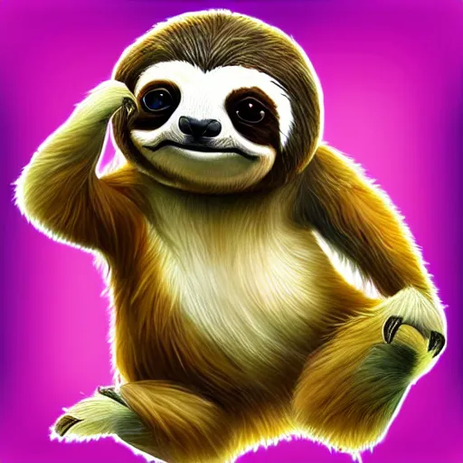 Prompt: kung fu sloth, by dreamworks studio