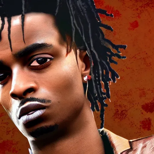 Image similar to playboi carti in red dead redemption 2 4 k the detailed super realistic