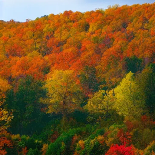 Prompt: Autumn hills of Tennessee, Bob Ross