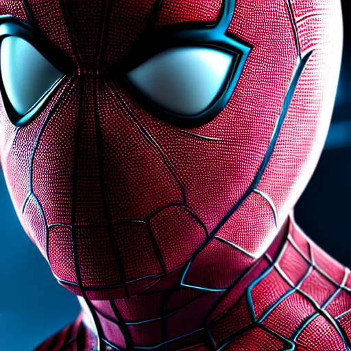 Prompt: futuristic spiderman ,highly detailed, 4k, HDR, award-winning, artstation, octane render