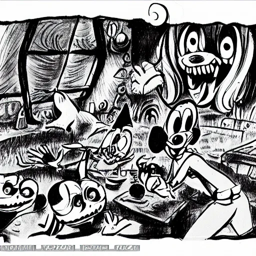 Daniel Björk's disturbing Disney horror illustrations
