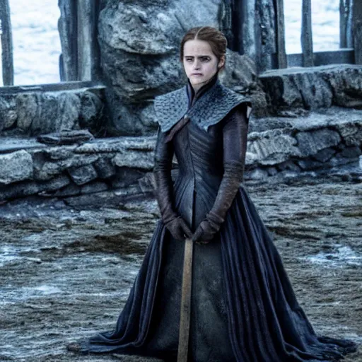 Prompt: still of emma watson in game of thrones