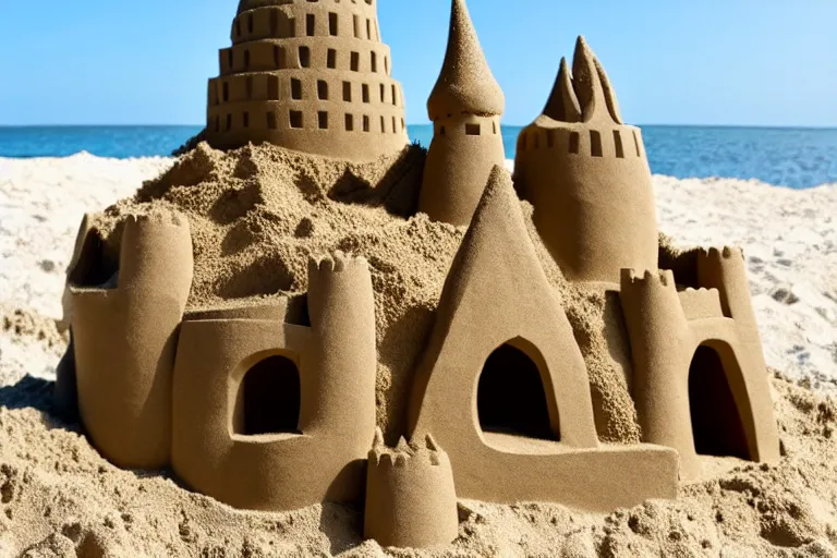 Image similar to a completed sand castle