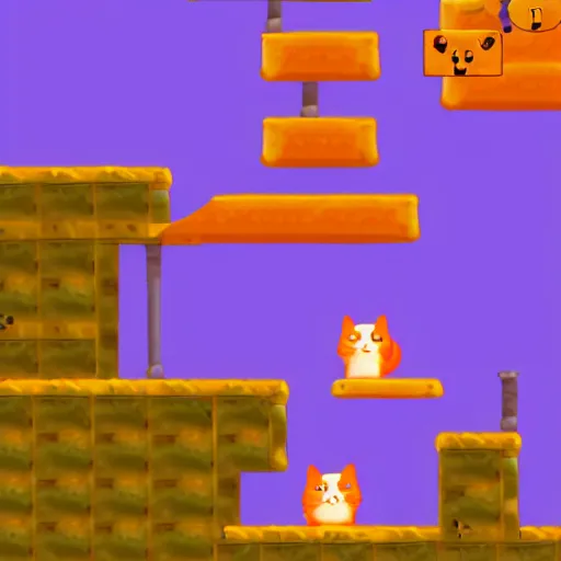 Image similar to stray screenshot, cat, cat game, playing as a cat, orange cat, stray cat game