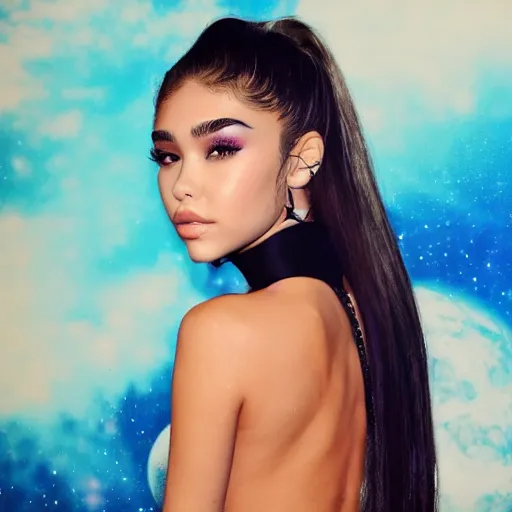 Prompt: madison beer a an intergalactic popstar, render, blender render, unity render, 4 k wallpaper, art station trending, artstation 4 k coherent, coherent, 4 k, detailed