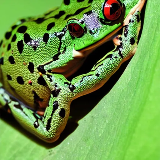 Prompt: Lady Frog woman photograph, sharp focus, realistic