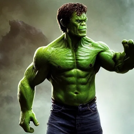 Prompt: tom holland as the hulk