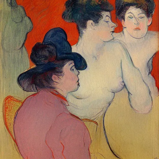 Image similar to a painting by henri toulouse lautrec