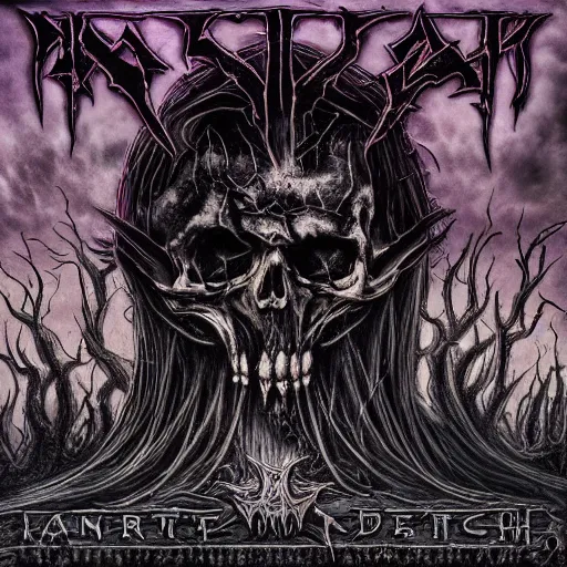 Image similar to among us death metal album cover in the style of death metal record cover