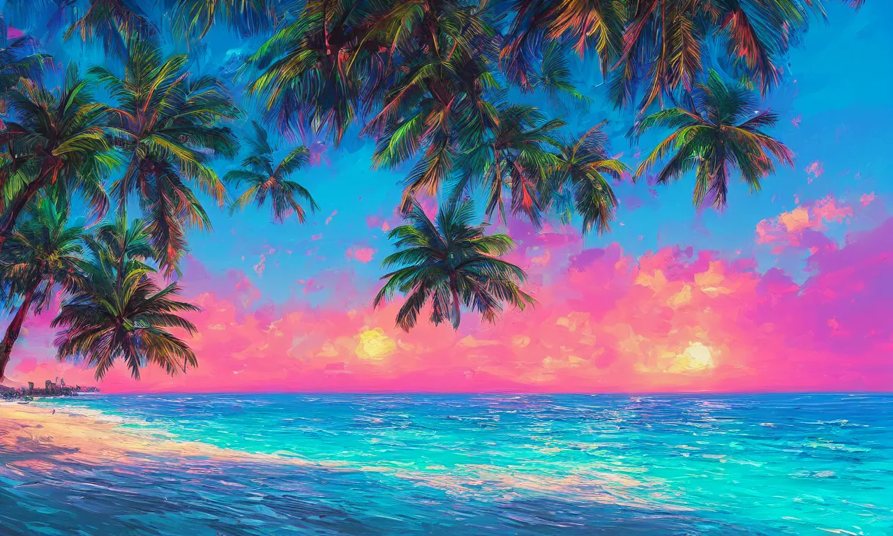 Image similar to paradise beach by alena aenami artworks in 4 k