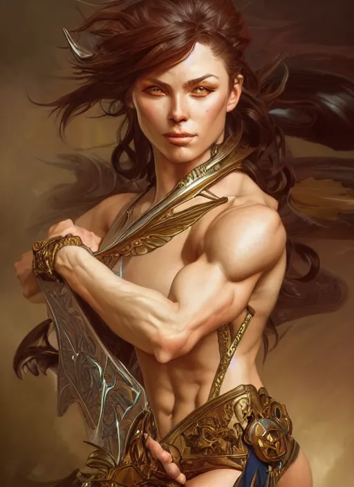 Prompt: portrait of battlecat, d & d, muscular, fantasy, intricate, elegant, highly detailed, digital painting, artstation, concept art, smooth, sharp focus, illustration, art by artgerm and greg rutkowski and alphonse mucha