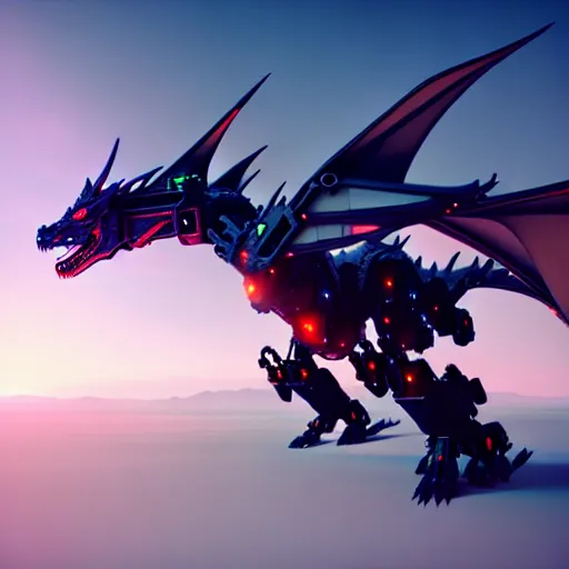 Image similar to a mecha dragon flying in the sky transporting someone, photorealistic 3 d octane render, unreal engine