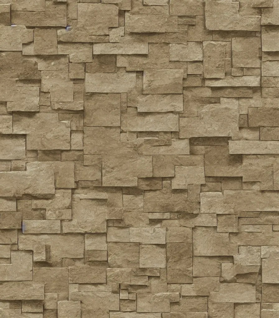 Image similar to texture map of beige stone with horizontal rectilinear engraving cutout