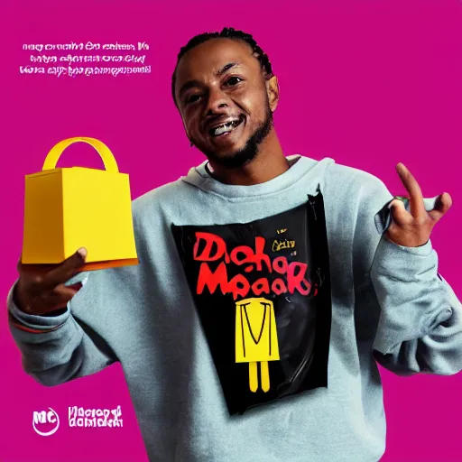 Image similar to Kendrick Lamar as a McDonald's Happy Meal toy