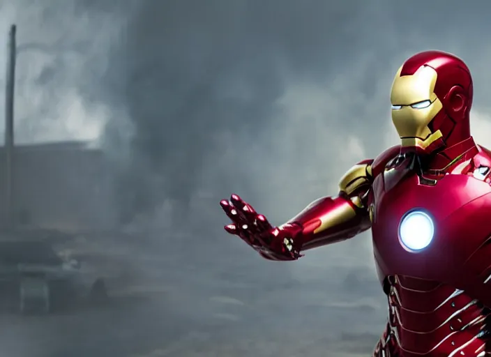 Prompt: film still of snoop dogg snoop dogg as iron man in new avengers film, 4k