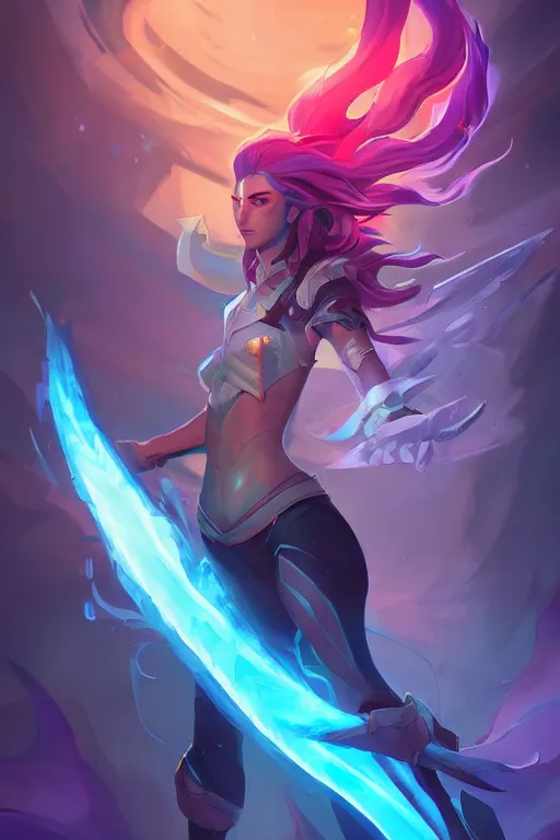 Prompt: diana league of legends wild rift hero champions arcane magic digital painting bioluminance alena aenami artworks in 4 k design by lois van baarle by sung choi by john kirby artgerm style pascal blanche and magali villeneuve mage fighter assassin