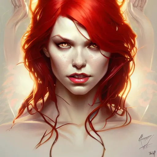 Prompt: symmetry!! intense fanart of poison ivy, intricate, elegant, highly detailed, my rendition, digital painting, artstation, concept art, smooth, sharp focus, illustration, art by artgerm and greg rutkowski and alphonse mucha
