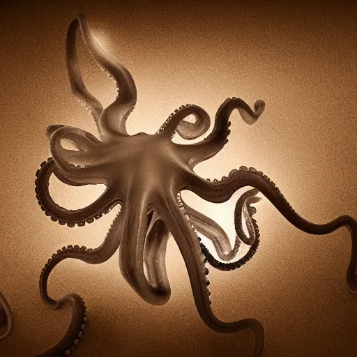 Image similar to an x - ray of an octopus, under water, realistic octane render, high detail