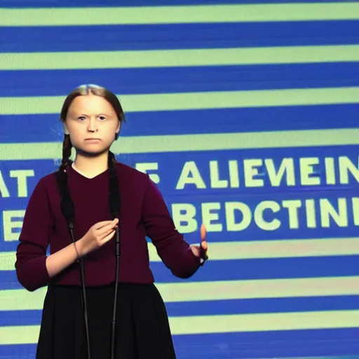 Image similar to greta thunberg climate presentation