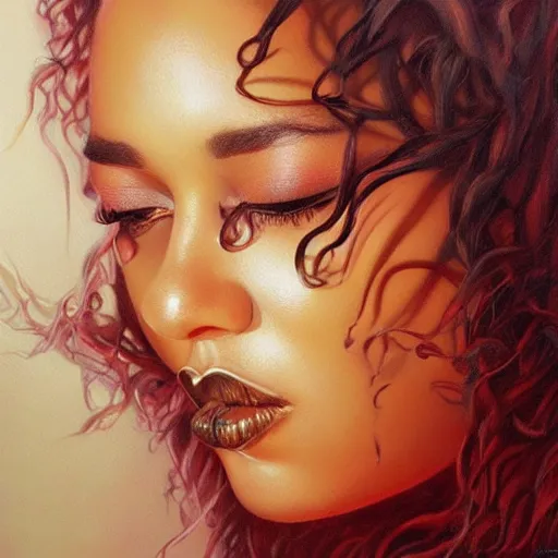 Prompt: pencil art, detailed portrait of doja cat, intricate, hyper detailed, realistic, oil painting, by julie bell, frank frazetta, cinematic lighting