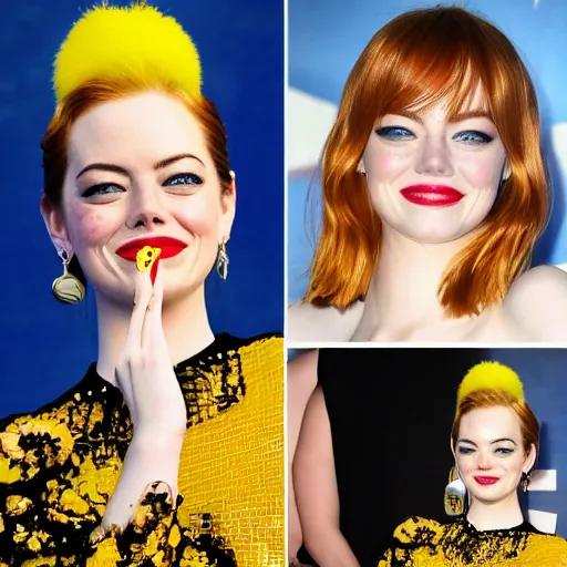 Prompt: emma stone as an personified banana