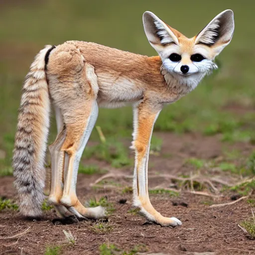 Image similar to photo of a fennec fox giraffe hybrid