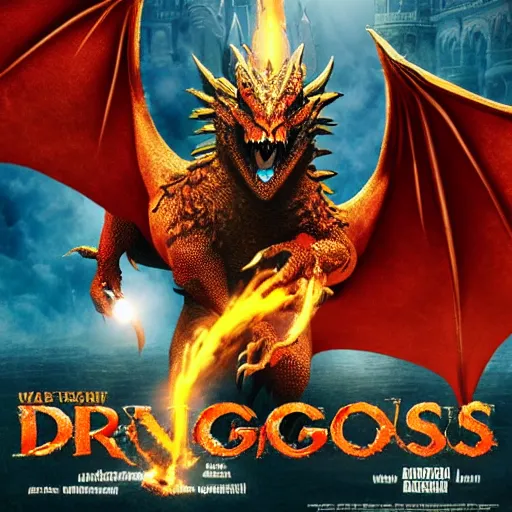 Image similar to poster for movie Dragons invade Russia