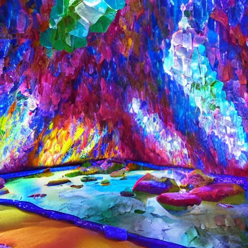 Image similar to Crystal Cave 🎨🖌️