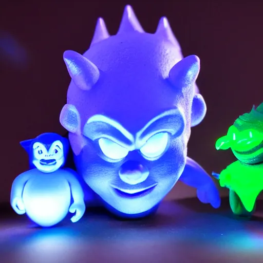 Prompt: . 6 shrek. 4 sonic the hedgehog, plasticine wet shiny angels, crystal, moonlit, mirrors, camera angled dramatically, realistic, neon lasers, anime eyes and lips, close up, diorama