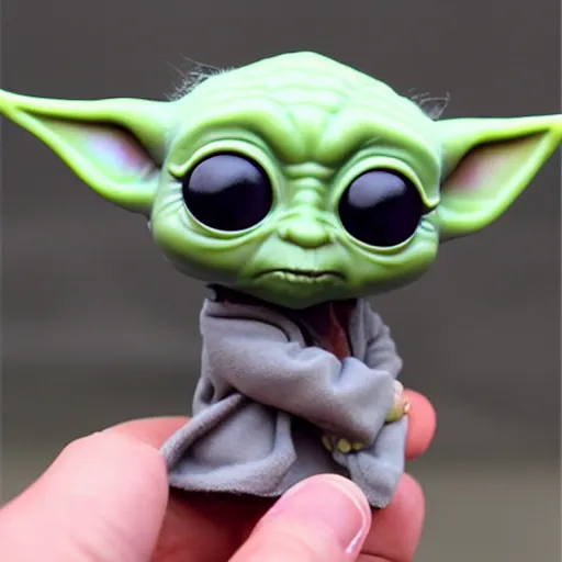 Prompt: baby yoda Funko Pop