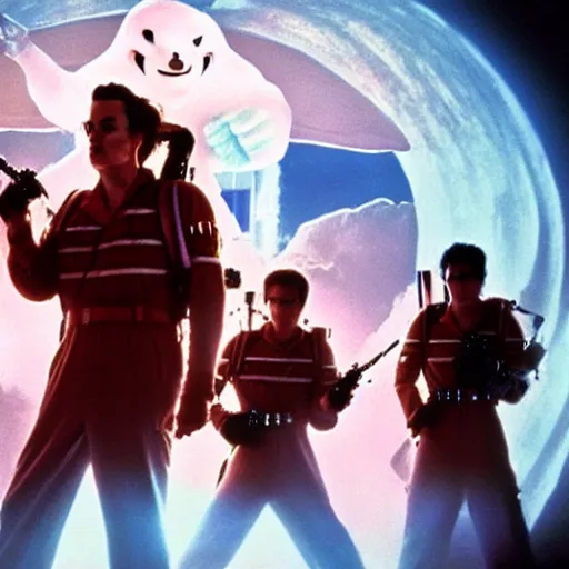 Image similar to stunning awe inspiring michael jackson as a ghostbuster in the movie ghostbusters, movie still 8 k hdr atmospheric lighting