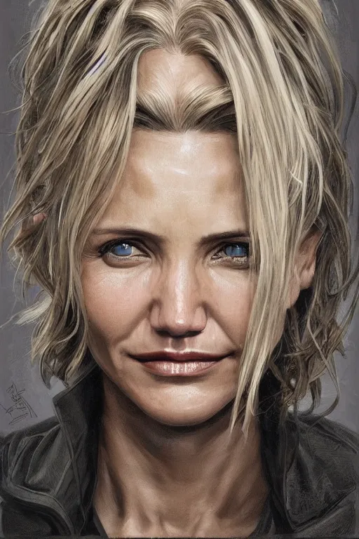 Image similar to Cameron Diaz as a ruggedly handsome hero, intricate, elegant, highly detailed, centered, digital painting, artstation, concept art, smooth, sharp focus, illustration, art by artgerm and donato giancola and Joseph Christian Leyendecker, WLOP