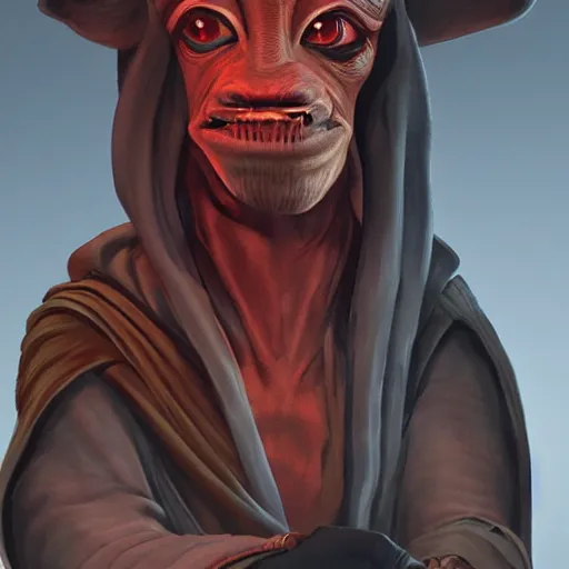 Image similar to jar jar binks as sith lord