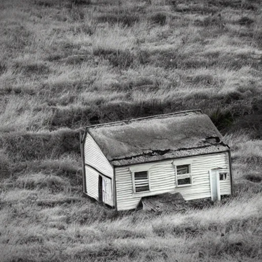 Prompt: roofless house