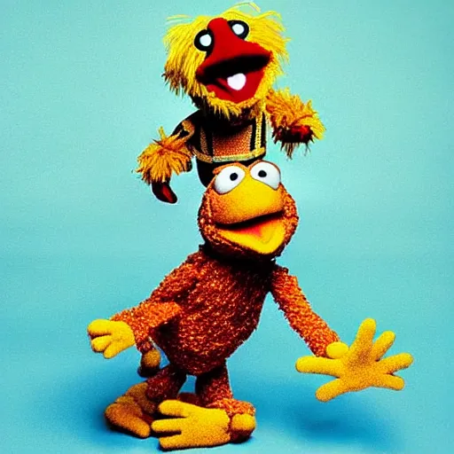 Image similar to “ fozzie from the muppets drop kicking a child ”