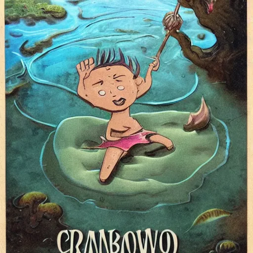 Image similar to cranbow cranbow cranbow, if you say it three times into a murky pond, you will summon cranbow into your life and you will have to support his extravagant lifestyle