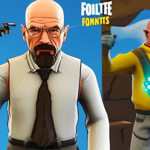 Image similar to walter white in fortnite