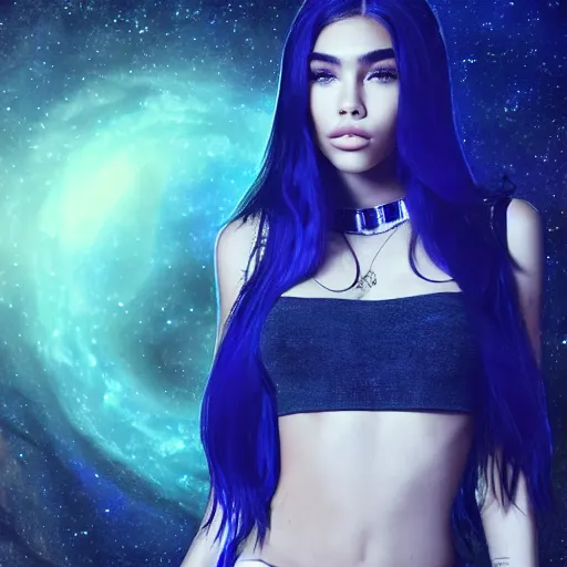 Image similar to madison beer a an intergalactic popstar, render, blender render, unity render, 4 k wallpaper, art station trending, artstation 4 k coherent, coherent, 4 k, detailed