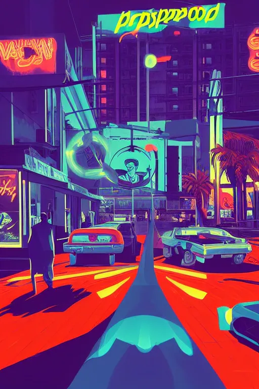 Image similar to life in the caspian hood. gta vice city art style. borderland art style. pop art, no duplicate image, glowing lights, ultra details, digital painting, artstation, concept art, smooth, sharp focus, illustration, intecrate details, art by richard hamilton and mimmo rottela, pixels art by kirokaze and paul robertson