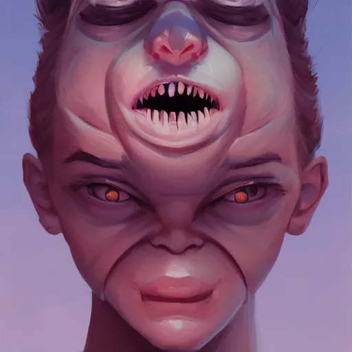 Image similar to face icon stylized minimalist scary stories to tell in the dark, loftis, cory behance hd by jesper ejsing, by rhads, makoto shinkai and lois van baarle, ilya kuvshinov, rossdraws global illumination